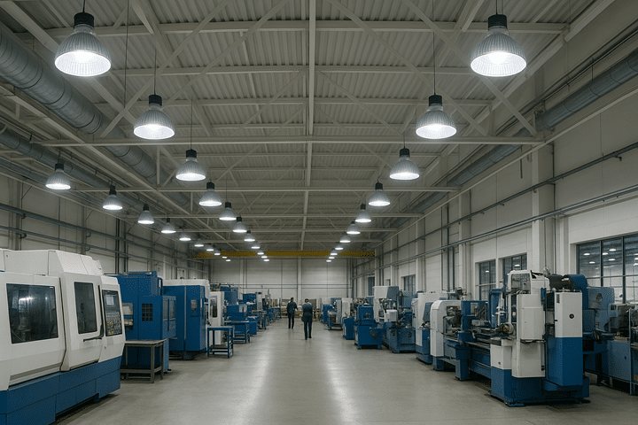 промышленные светодиодные светильники LEDSTER цех