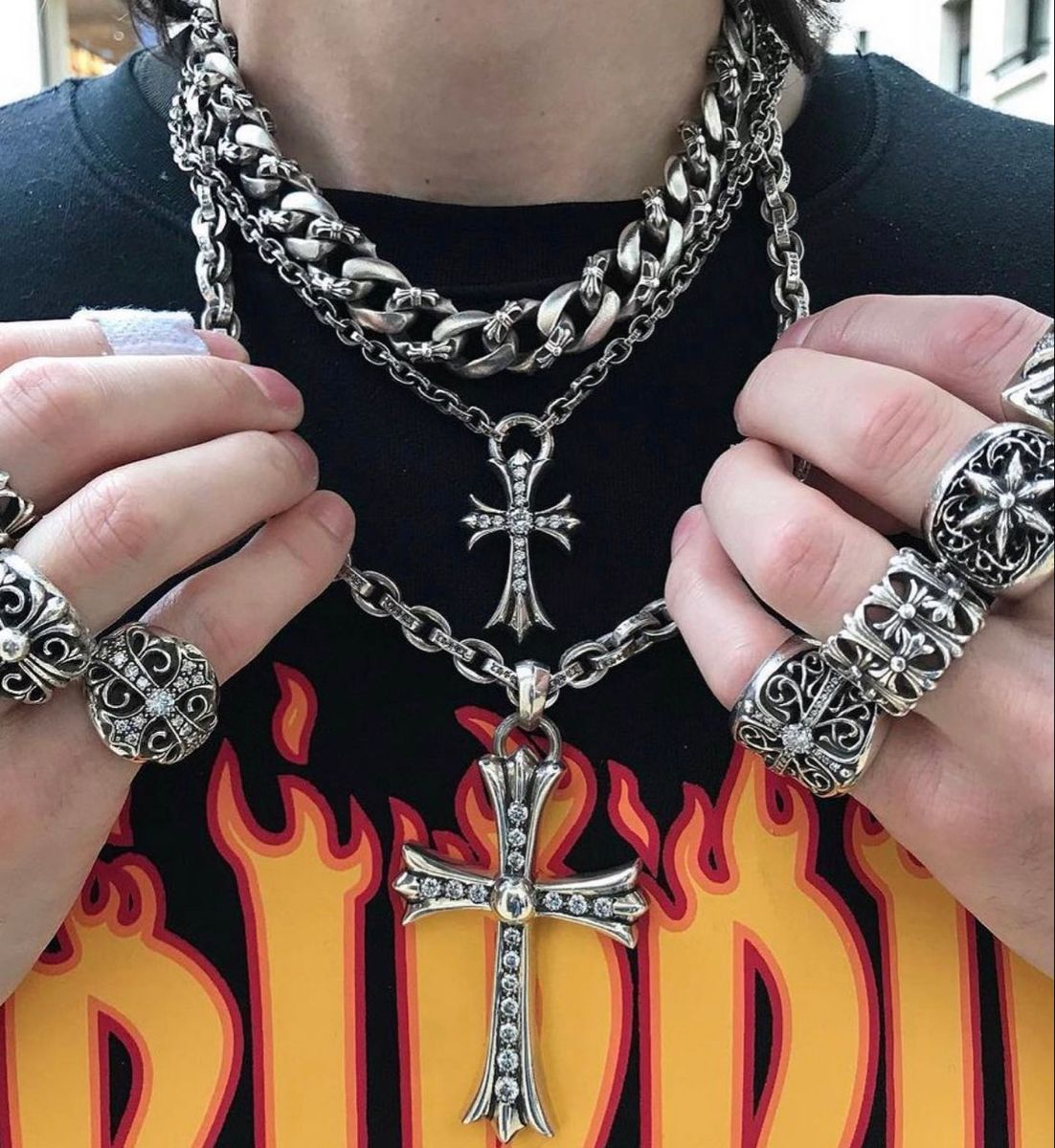 Chrome Hearts luxury men's fashion accessories detail